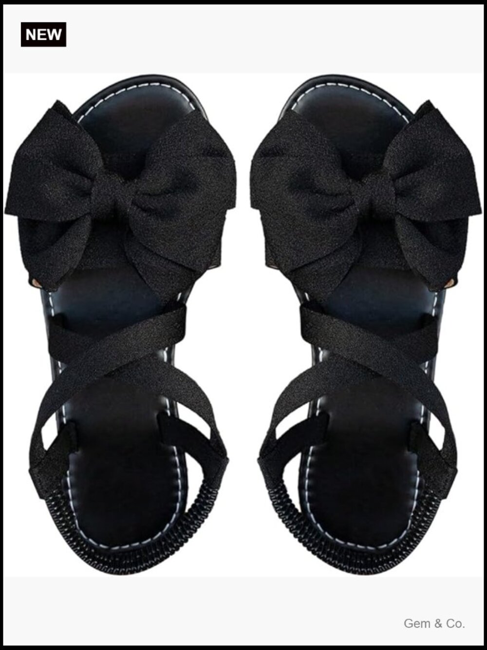 Strappy Bow Flat Sandals with Ankle Strap Open Toe Summer